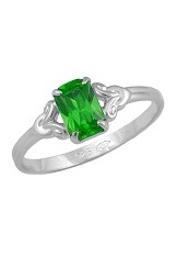 terrific teeny may rectangle CZ baby birthstone ring